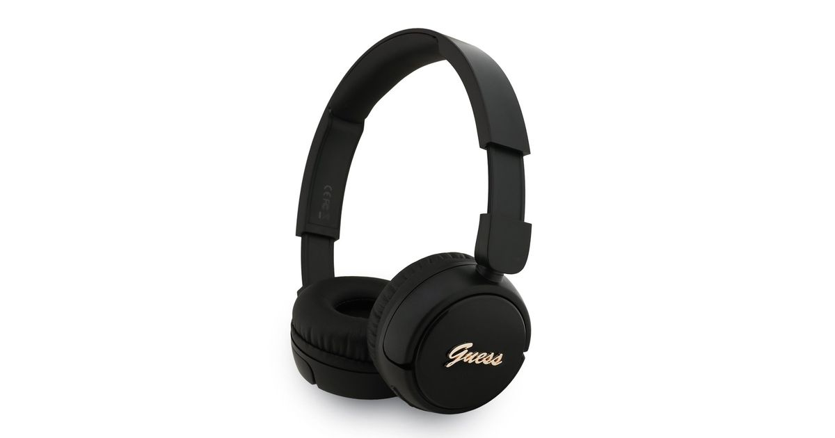 Sluchátka do uší Guess Bluetooth 5.3 Metal Logo Script černá