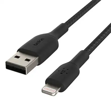 Belkin kábel Boost Charge Braided USB-A to Lightning 1m - Black
