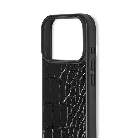 iDeal Fashion Vegan Leather Case MagSafe iPhone 17 Pro / 18 Pro Black Croco
