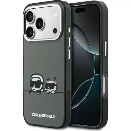 Karl Lagerfeld IML K&CH Heads Logo MagSafe MagSafe kryt iPhone 17 Pro čierny