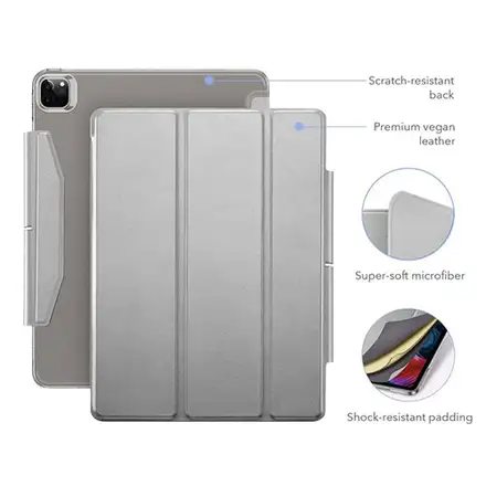 ESR puzdro Ascend Trifold Case pre iPad Pro 12.9" 2021/2022 - Silver Gray