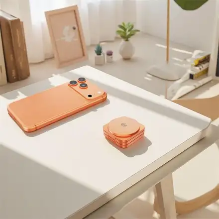 Cubenest 3v1 Qi2.2 Skladacia bezdrôtová magnetická nabíjačka SQ312 Oranžová  *Rozbalený*