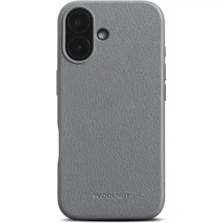 Woolnut Leather Case for iPhone 16 - Grey
