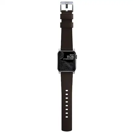 Nomad kožený remienok pre Apple Watch 44-49mm - Active Pro Brown/Silver Hardware