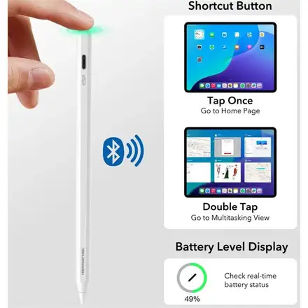 ESR stylus Geo Digital Pencil with built-in Apple Find My Technology - White