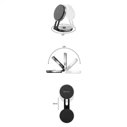 SwitchEasy Orbit Pro Wireless Charging Magnetic Stand Qi2 - Black