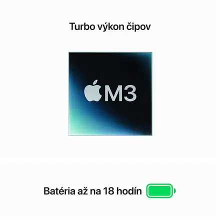 MacBook Air 15" Apple M3 8C CPU 10C GPU 24GB 512GB Kozmický sivý SK
