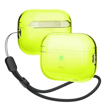 Elago Airpods Pro 2 TPU Case with Nylon Lanyard - Neon Yellow