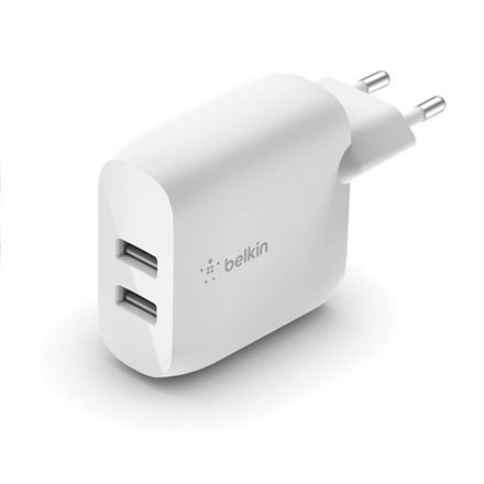Belkin Boost Charge Dual USB-A Wall Charger 24W - White