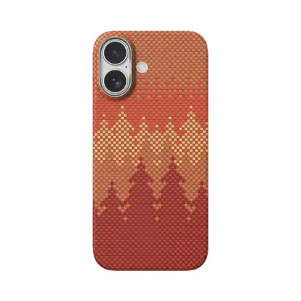 Comma kryt Woven Kevlar Magnetic Shockproof Case pre iPhone 17 - Pinery Forest