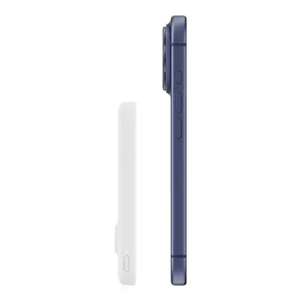 Belkin Boost Charge Slim Magnetic Powerbank 5K with Qi2 - White