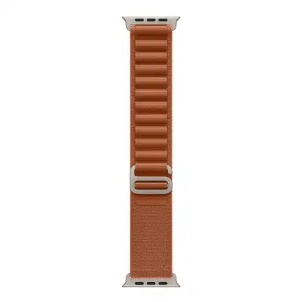 Apple Watch 49mm Terra Cotta Alpine Loop - Medium - Natural Titanium Finish