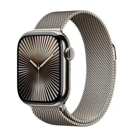 Apple Watch Series 10 GPS + Cellular 42mm Prírodný titán s prírodným milánskym ťahom *Rozbalený*