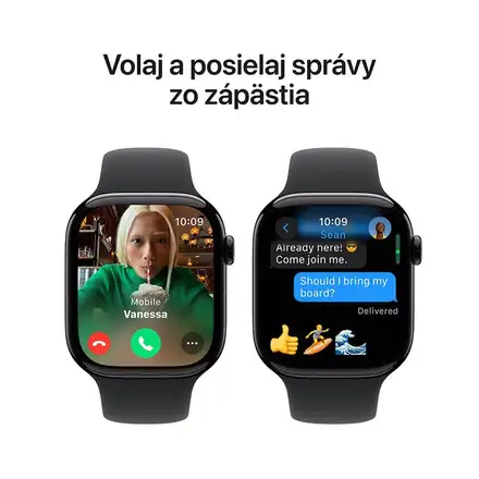 Apple Watch Series 10 GPS 46mm Jet Black Aluminium Case with Black Sport Band - S/M *Rozbalený*
