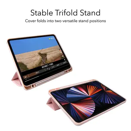 Devia puzdro Leather Case with Pencil Slot pre iPad Air 11" M1/M2/M3 - Light Pink