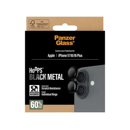 PanzerGlass ochranné sklo Hoops pre iPhone 17/16/16 Plus - Black
