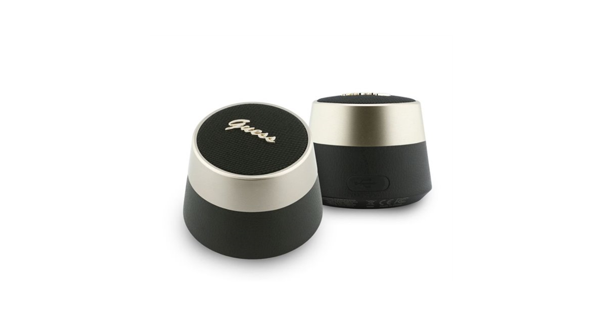 Bluetooth reproduktor Guess 5W Script Metal Logo černý