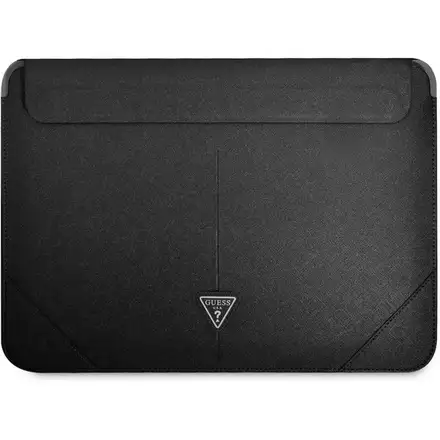 Guess Saffiano Triangle Metal Logo Púzdo na MacBook 13/14" čierne