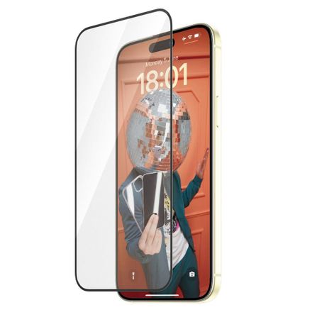 PanzerGlass ochranné sklo UWF Refresh pre iPhone 15 Plus - Black Frame