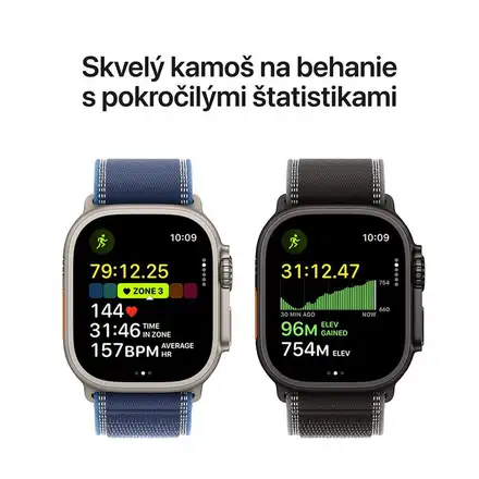 Apple Watch Ultra 3 GPS + Cellular 49mm Čierny titán s čiernym titánovým milánskym ťahom - S *Rozbalený*