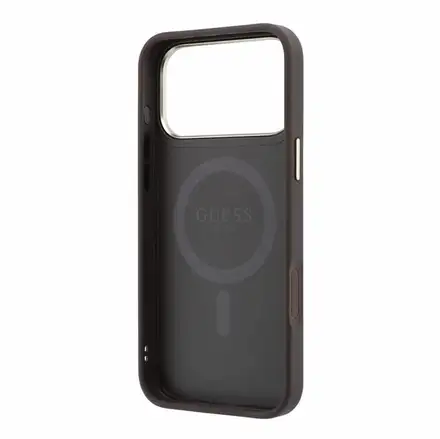 Guess PU 4G Ring Stand MagSafe kryt iPhone 18 Pro Max hnedý