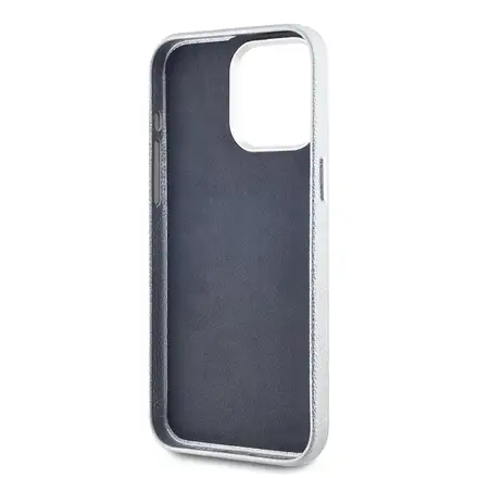 Karl Lagerfeld Grained PU Hotel RSG kryt iPhone 15 Pro Max šedá
