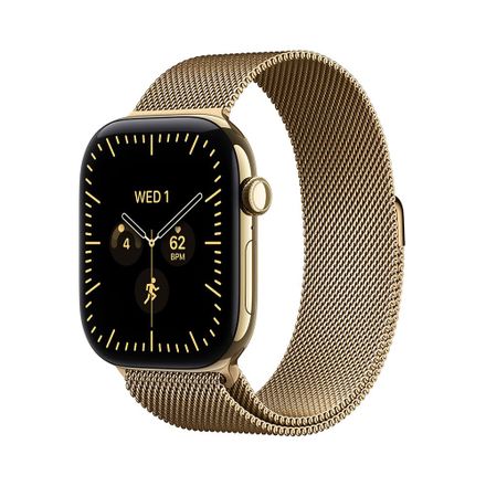 Apple Watch Series 12 GPS + Cellular 42mm Radiant Gold Titanium Case with Radiant Gold Milanese Loop