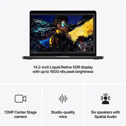 MacBook Pro 14" Apple M4 Pro 12C CPU 16C GPU 24GB 512GB Kozmický čierny SK