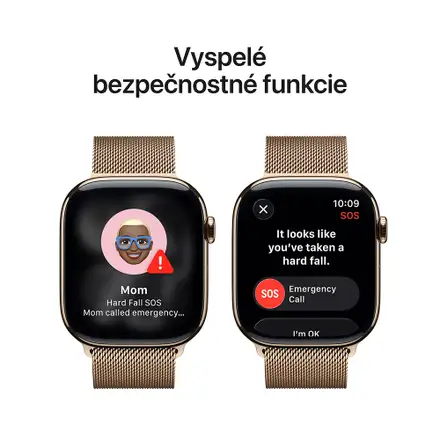 Apple Watch Series 11 GPS + Cellular 42mm Zlatý titán so zlatým milánskym ťahom