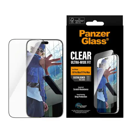 PanzerGlass ochranné sklo UWF pre iPhone 18 Pro Max - Black Frame