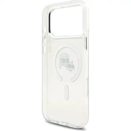 Karl Lagerfeld IML K&CH Heads Metal Frame MagSafe MagSafe kryt iPhone 17 Pro priehľadná