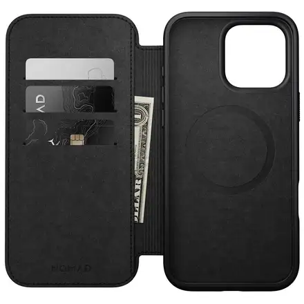 Nomad puzdro Modern Leather Folio Magsafe pre iPhone 16 Pro Max - Black