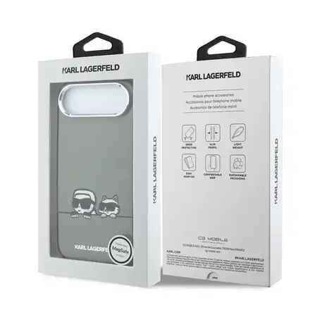 Karl Lagerfeld IML K&CH Heads Logo MagSafe MagSafe kryt iPhone Air čierny