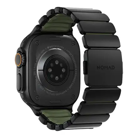 Nomad remienok Stratos pre Apple Watch 44-49mm - Forest Green/Black Hardware