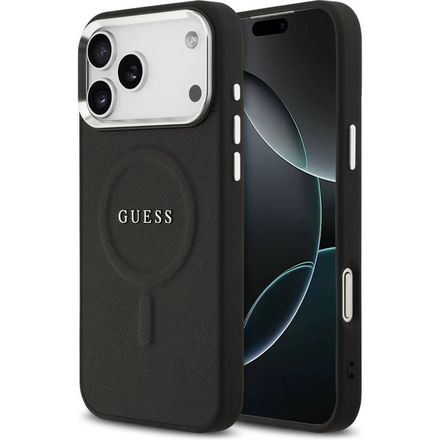 Guess PU Saffiano MagSafe kryt iPhone 17 Pro Max čierny