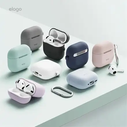 Elago puzdro Silicone Hang Case pre Airpods 4/5 - Medium Gray