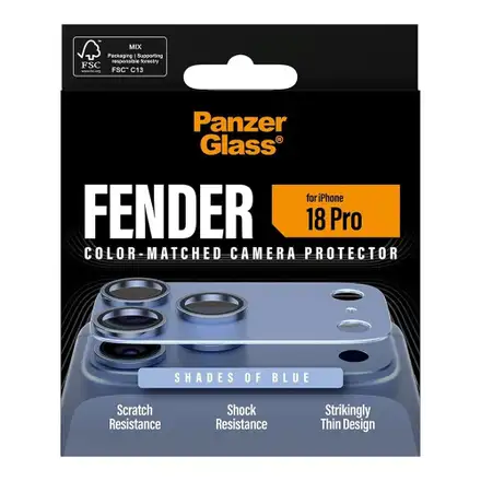 PanzerGlass Fender Camera Protection pre iPhone 18 Pro - Italian Blue