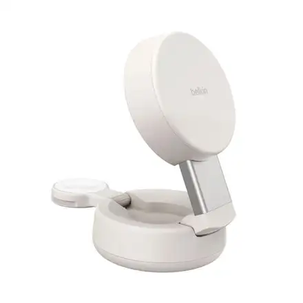 Belkin UltraCharge Pro 2-in-1 Convertible Magnetic Charger with Qi2 25W - Sand