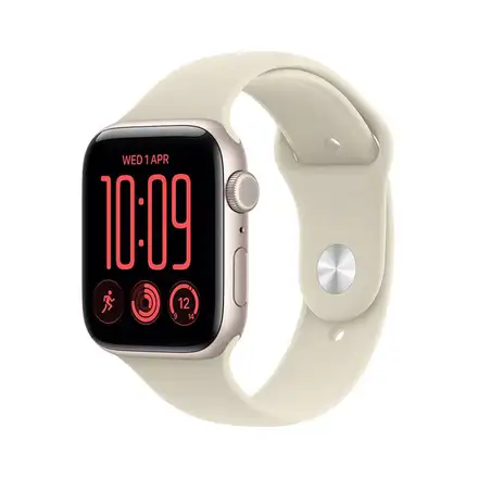 Apple Watch SE 3 GPS 40mm Starlight Aluminium Case with Sand Sport Band - S/M