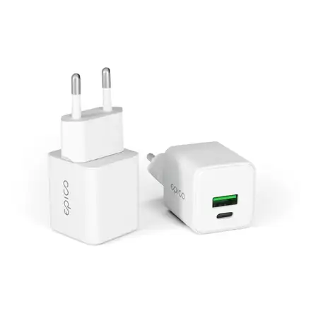 iStores by Epico Ultraboost GaN 20W sieťový adaptér EA20 - biela