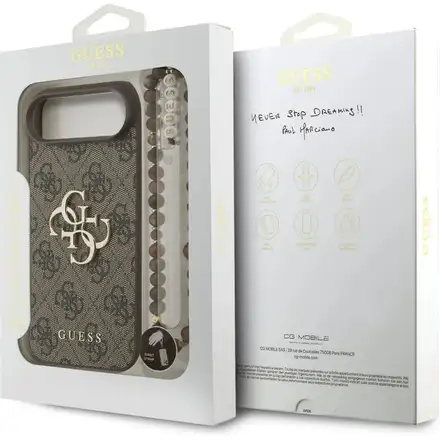 Guess PU 4G Metal Logo Strap kryt iPhone Air hnedý