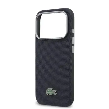 Lacoste PVC Petit Pique Semi Wrap MagSafe pre iPhone 17 Pro Max modrý