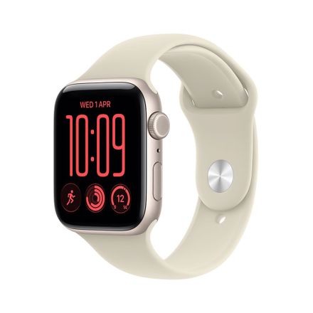 Apple Watch SE 3 GPS + Cellular 40mm Starlight Aluminium Case with Sand Sport Band - M/L