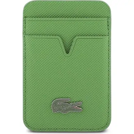 Lacoste Iconic Petit Pique MagSafe kryt + peňaženka iPhone 17 Pro Max zelený