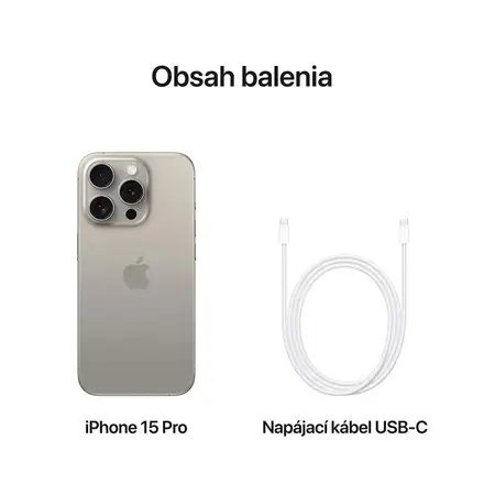 iPhone 15 Pro 256 GB prírodný titán *Trieda B*