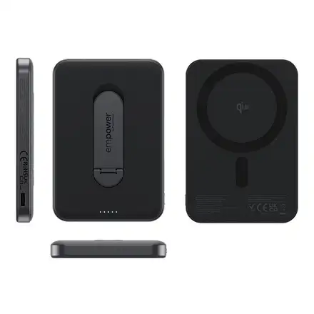 PanzerGlass EMPOWER Wireless Qi2 Powerbank 5.000 mAh with Stand - Black