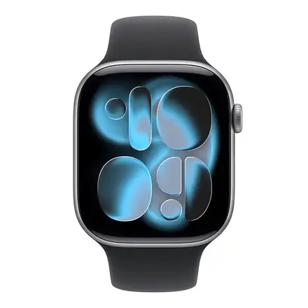 Apple Watch Series 11 GPS + Cellular 46mm Kozmický sivý hliník s čiernym športovým remienkom - M/L