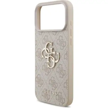Guess PU 4G Metal Logo Strap kryt iPhone 17 Pro ružový