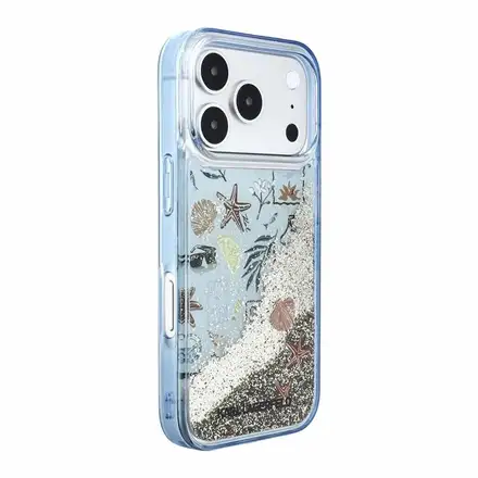 Karl Lagerfeld Liquid Glitter Beach kryt iPhone 18 Pro modrý