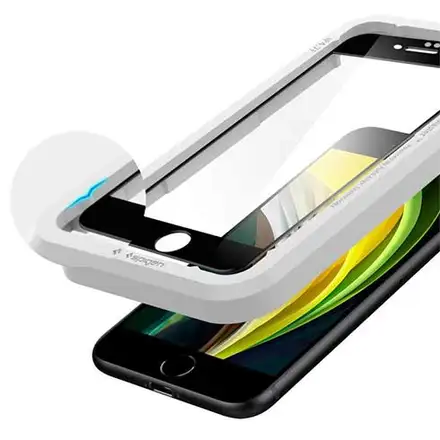 Spigen ochranné sklo Glas.tR AlignMaster pre iPhone 7/8/SE 2020/2022 - Black Frame